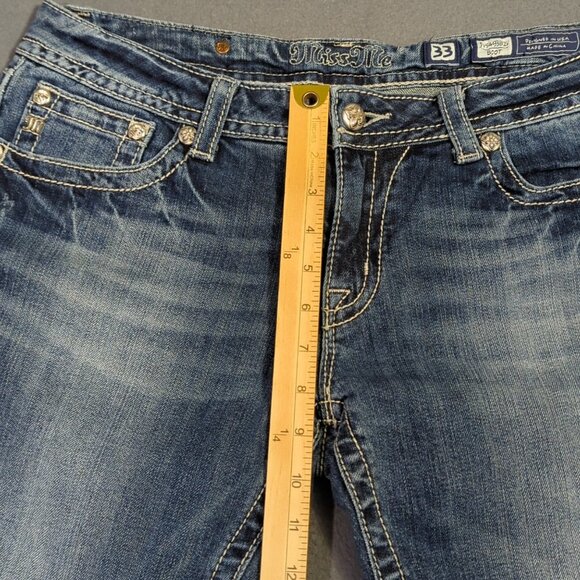 Miss Me Jeans Women's 33 Blue Boot Denim - Picture 7 of 13